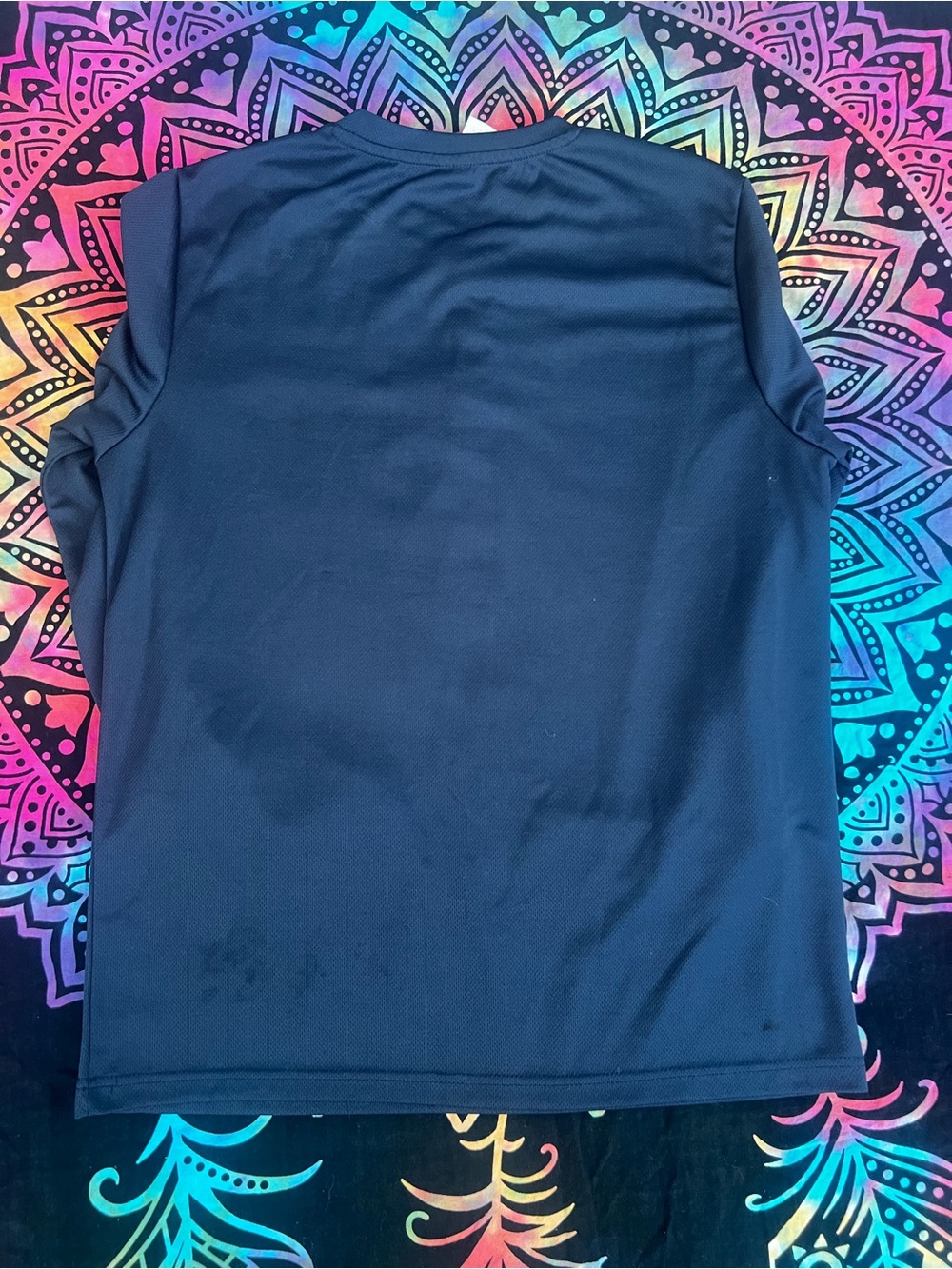 Snap Long Sleeve Henley Shirt in Navy Blue - Picture 9 of 9